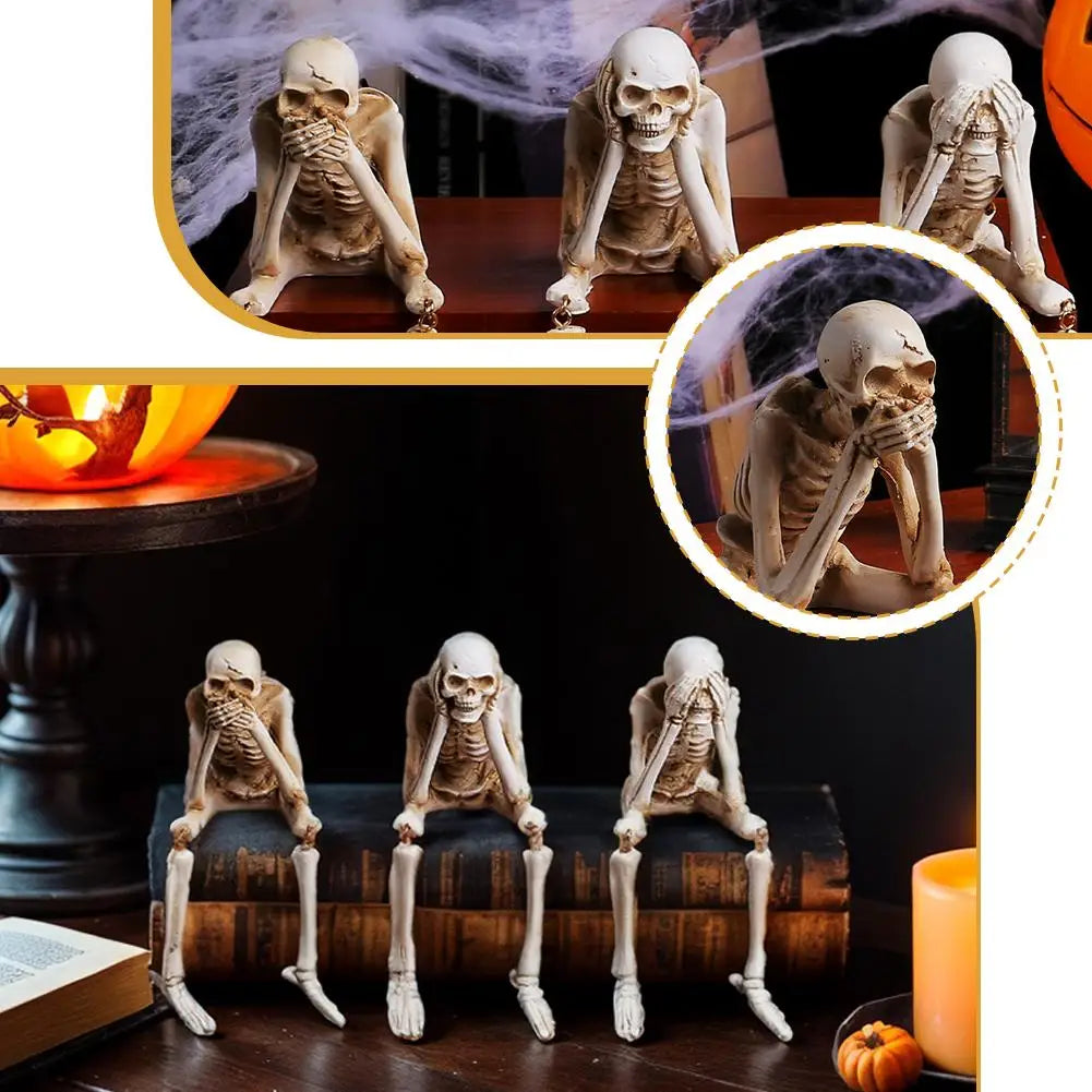 Add a playful twist to your spooky season with the Whimsical Skeleton Décor Set.
