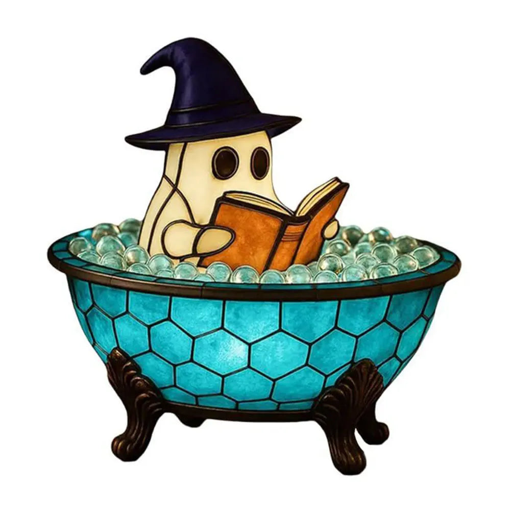 Light up your nights with a friendly fright! The Whimsical Ghost Bath Lamp.