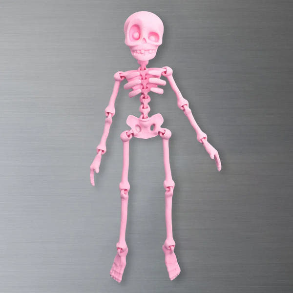 Whimsical Poseable Skeleton Magnet
