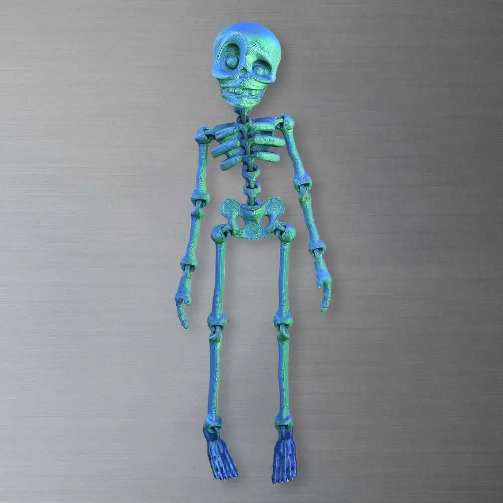 Whimsical Poseable Skeleton Magnet