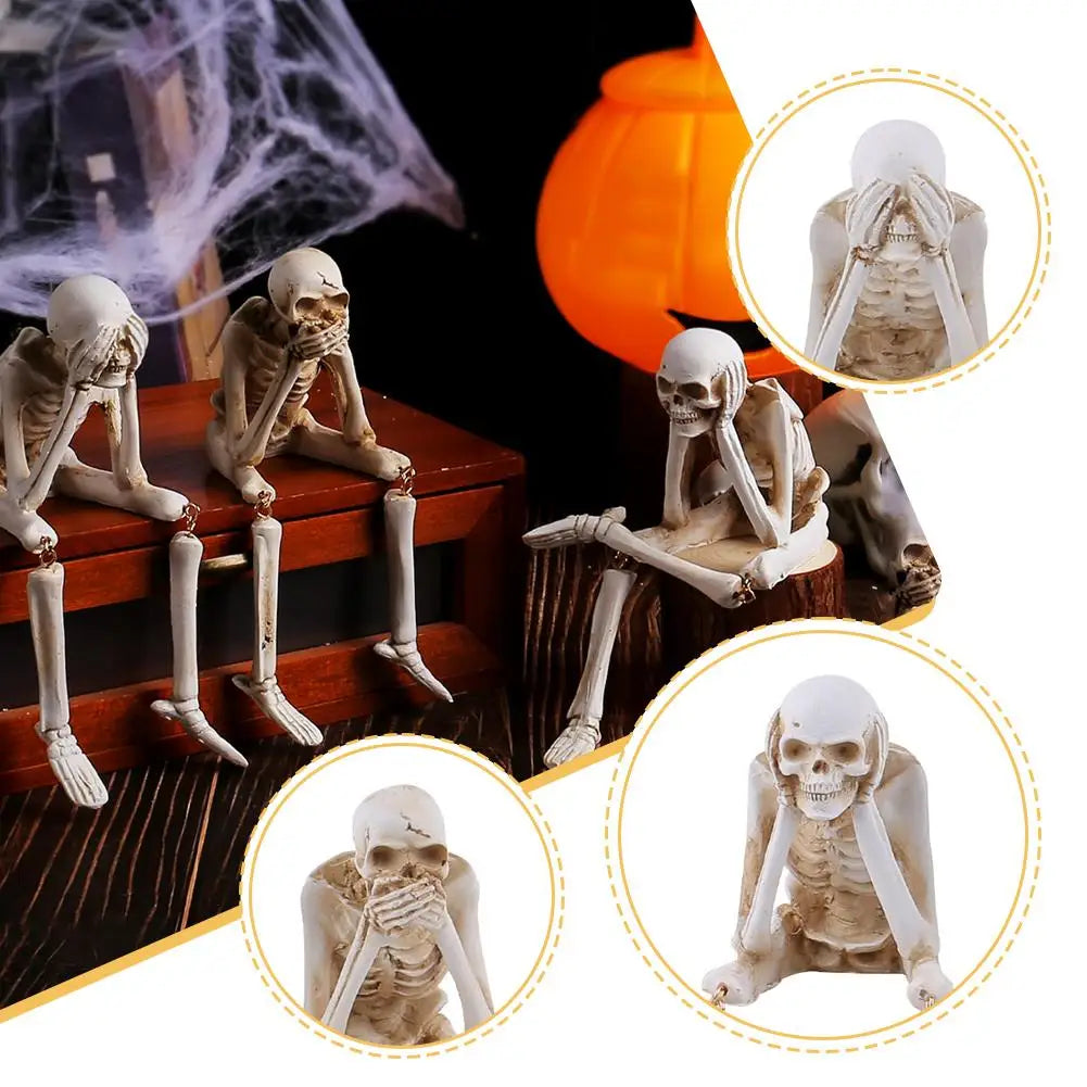 Add a playful twist to your spooky season with the Whimsical Skeleton Décor Set.