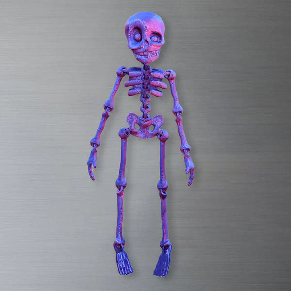 Whimsical Poseable Skeleton Magnet