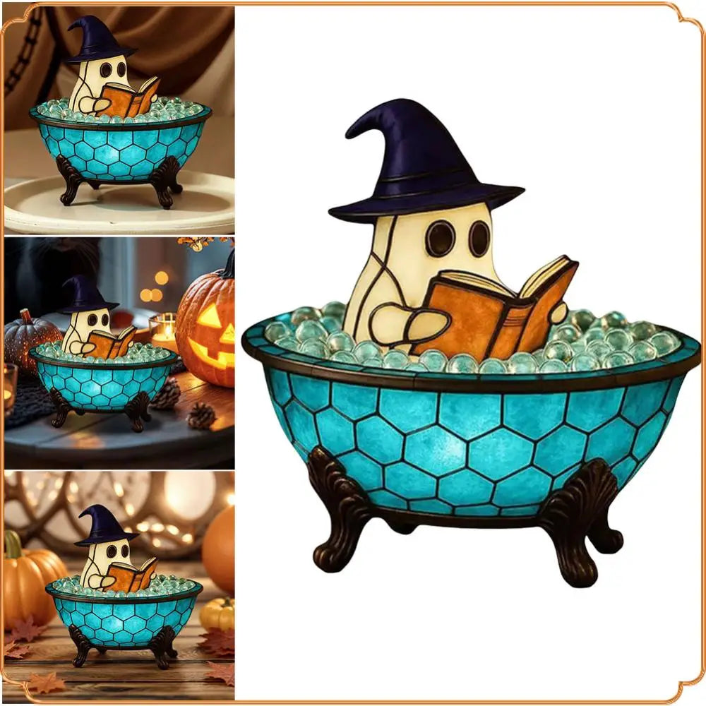 Light up your nights with a friendly fright! The Whimsical Ghost Bath Lamp.